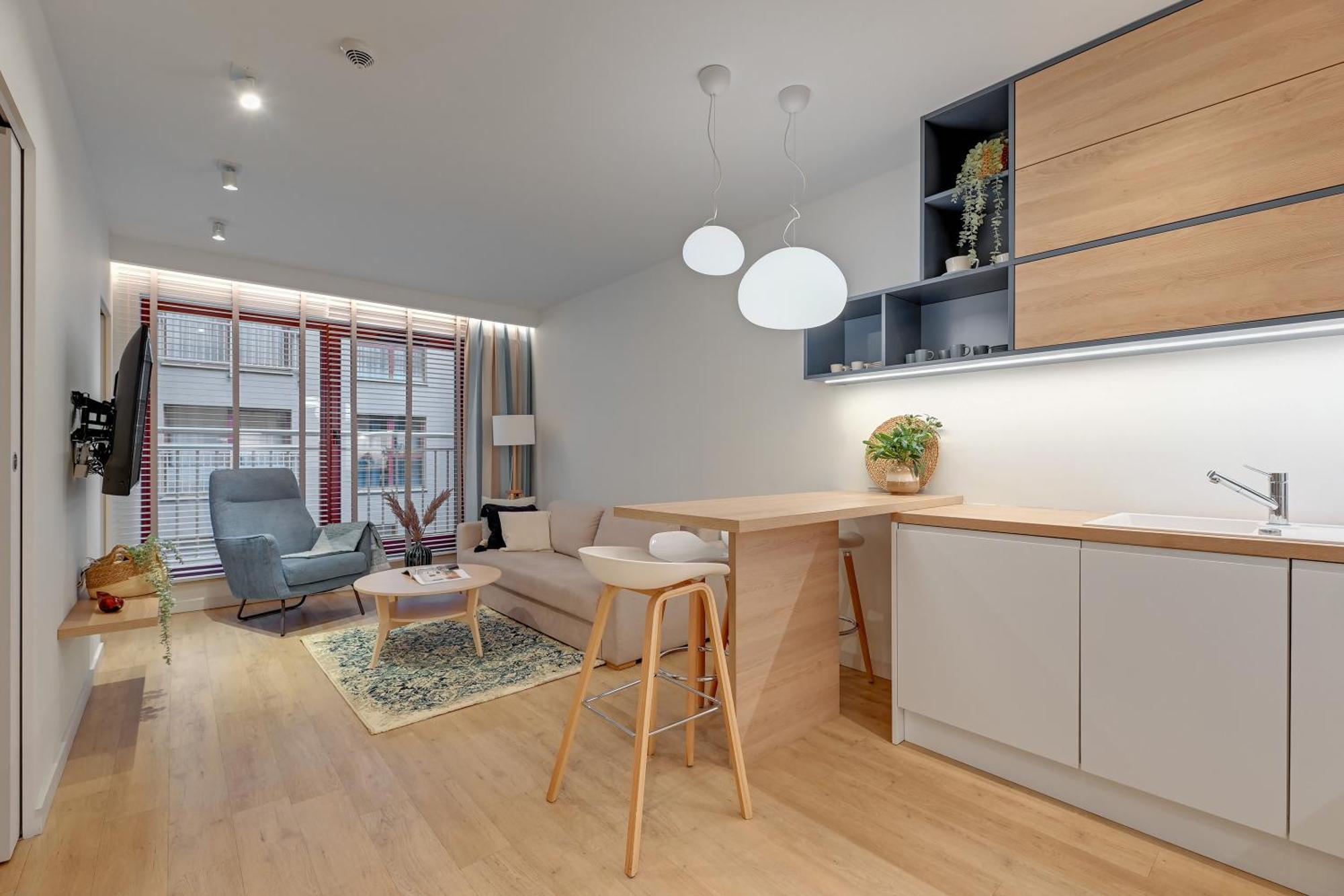 Waterlane Island - Riverview Pool, Spa, Gym & Parking By Downtown Apartments Danzig Zimmer foto