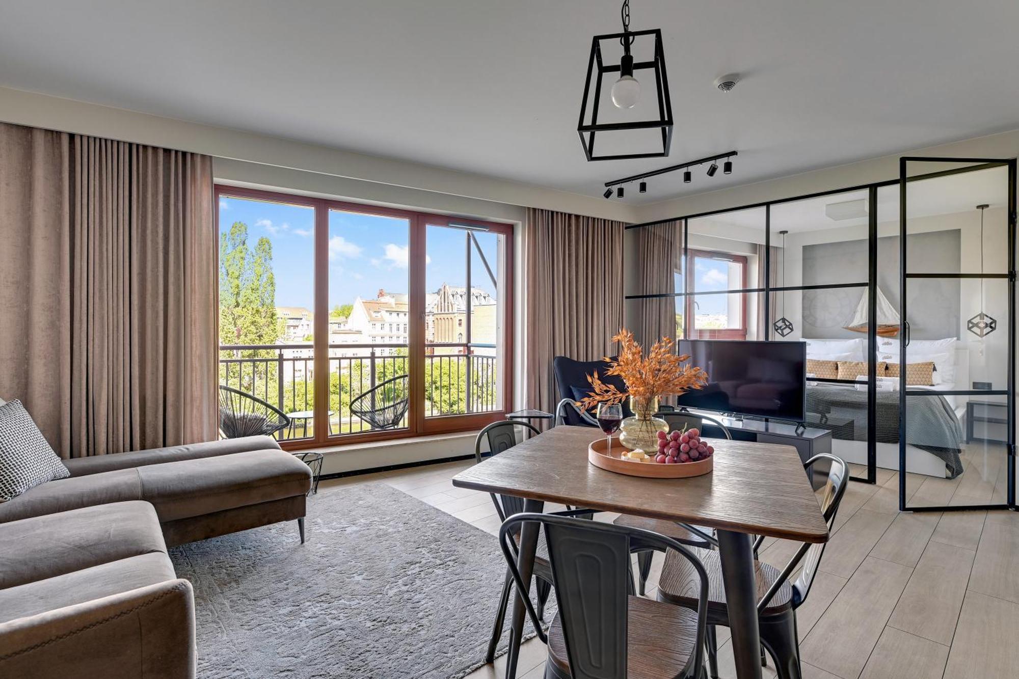 Waterlane Island - Riverview Pool, Spa, Gym & Parking By Downtown Apartments Danzig Exterior foto